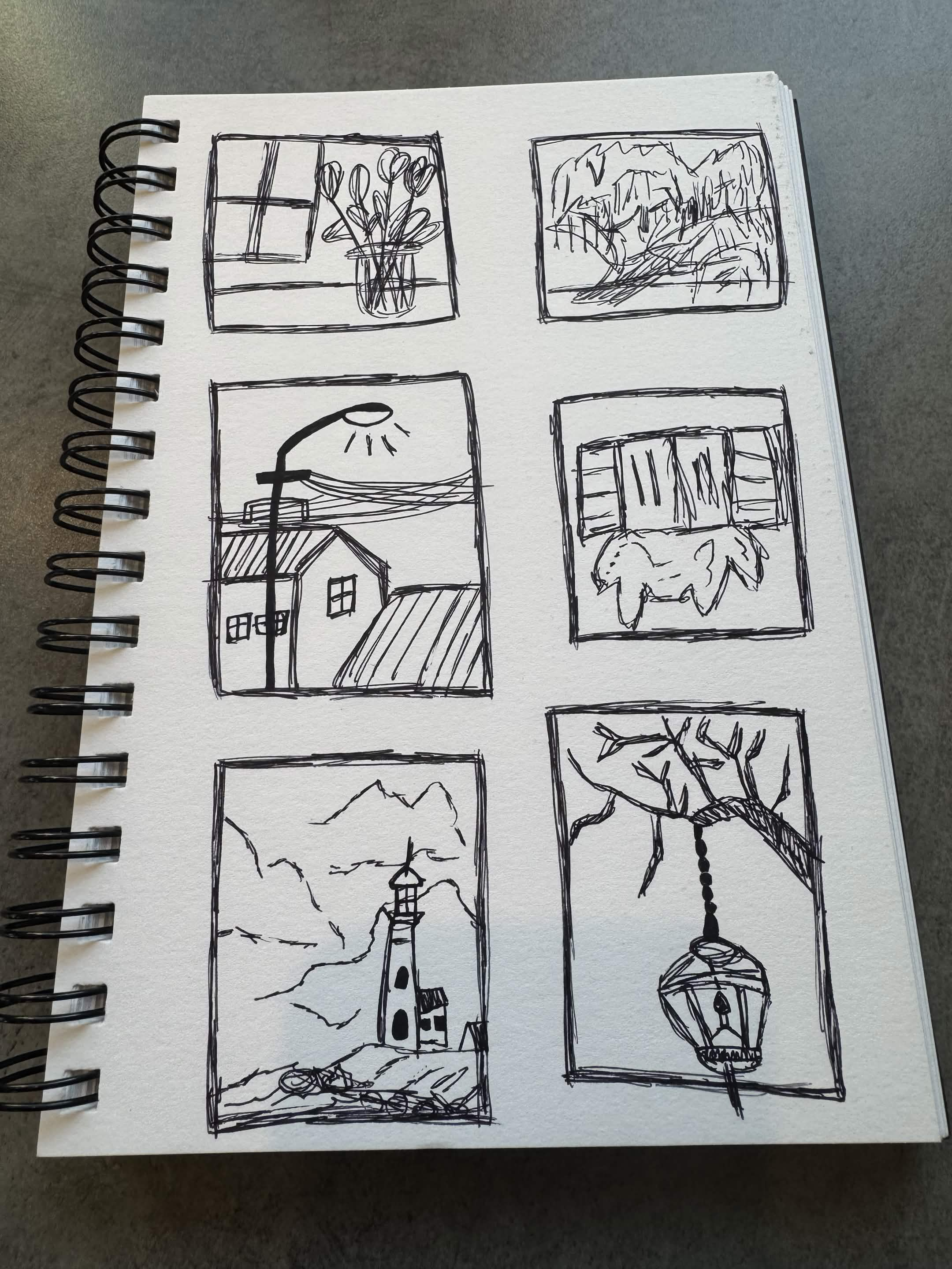 Sketchbook and artwork from my creative hobbies